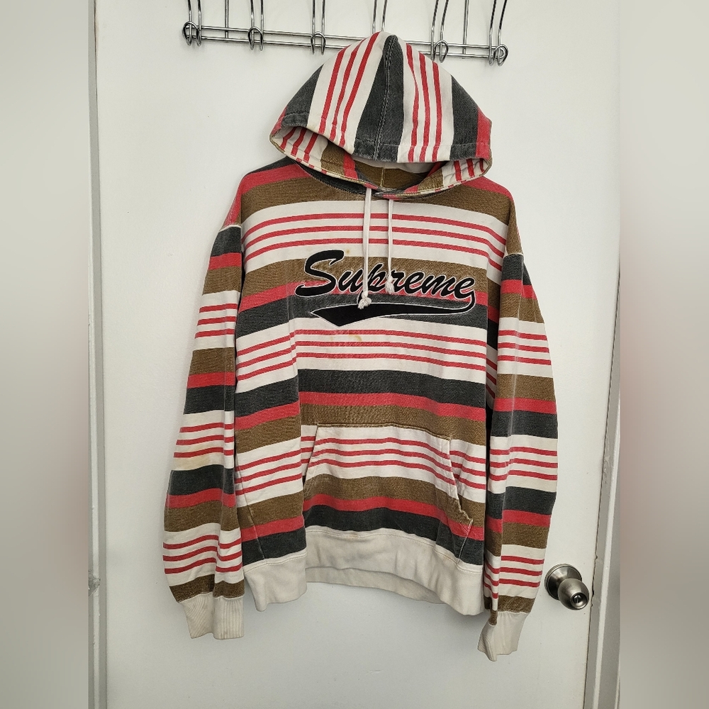 Supreme Multicolor Striped Hoodie